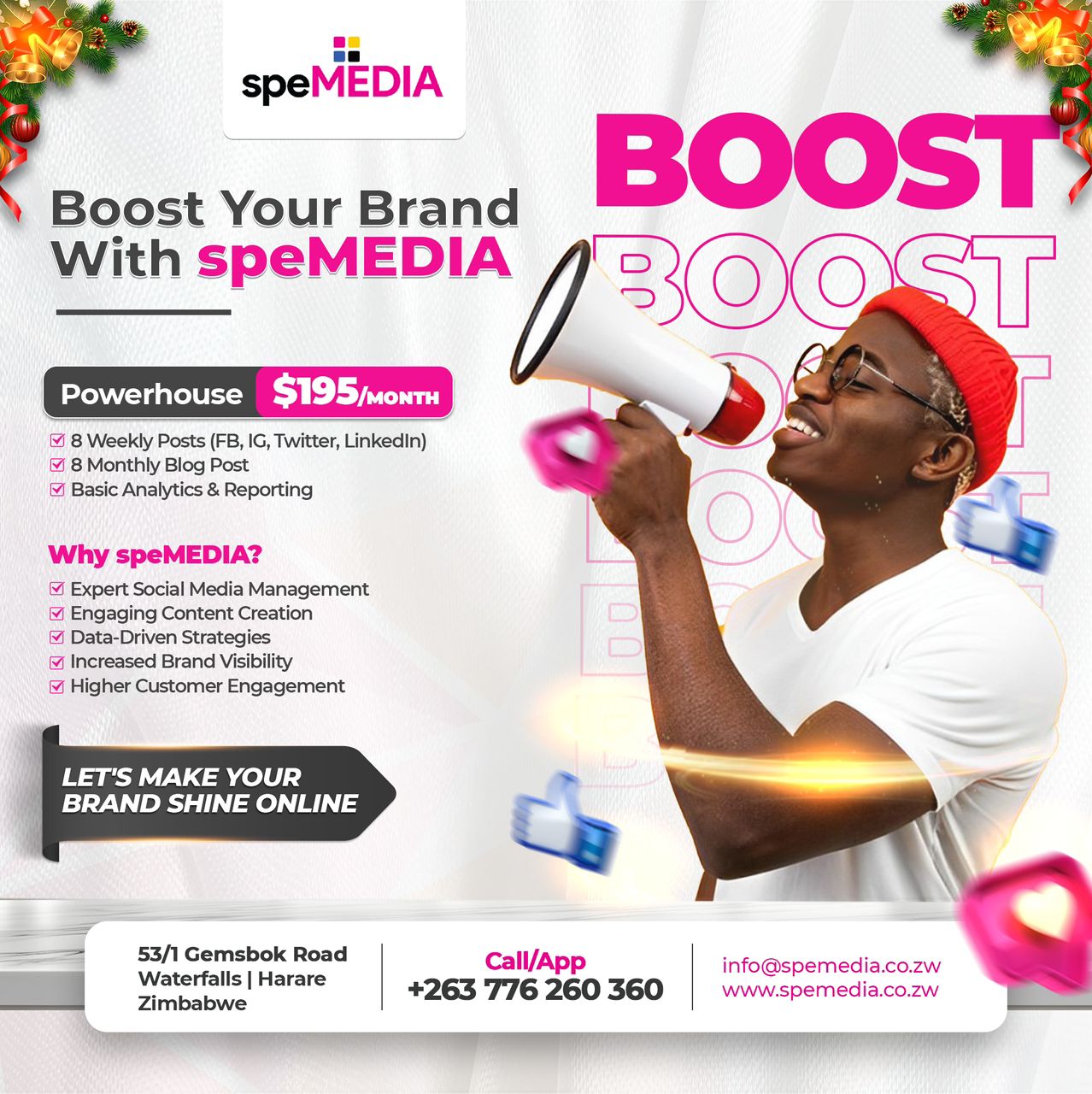 speMEDIA Social Media Marketing Flyer Powerhouse Package speMEDIA Social Media Marketing Flyer Powerhouse Package